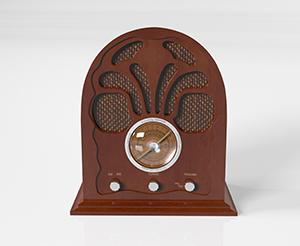 old wooden radio