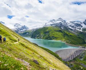 Hiking at the Moserboden Reservoir Kaprun