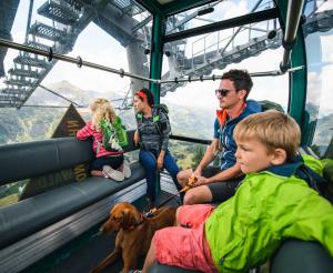 In the cable car of the Gruenkopfbahn
