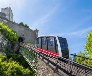 The fortress railway of Hohensalzburg Castle