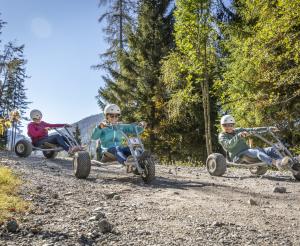 Die Schotterstrasse ins Tal hinab