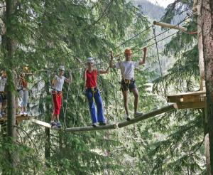 Parcours im Hochseilgarten Rittisberg